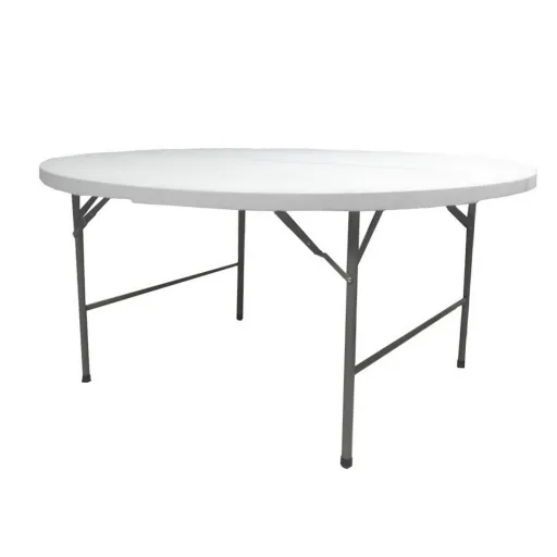 Mesa Dobrável Branco HDPE 122 x 122 x 74 cm