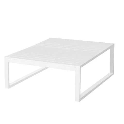 Mesa de Centro Io Branco Alumínio 100 x 100 x 45 cm