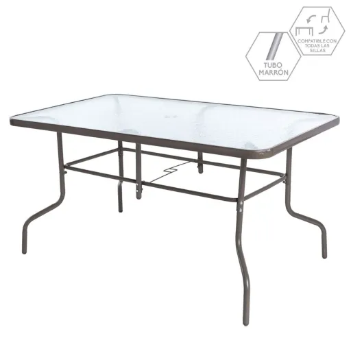 Mesa de Jantar Clasic Cristal Ferro 150 x 90 x 72 cm