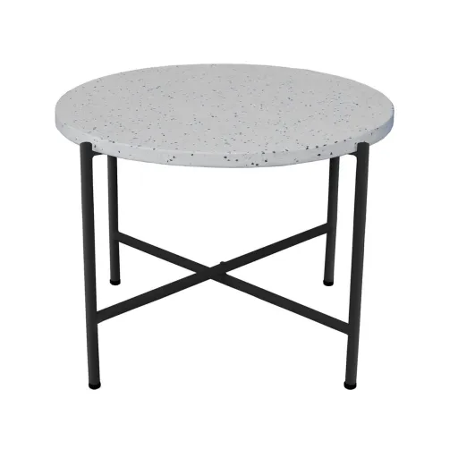 Mesa de Apoio Terrazzo Preto 60 x 60 x 45 cm