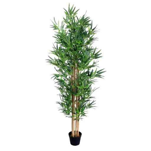 Planta Decorativa Cimento Tecido Bambu 210 cm