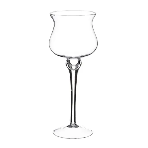 Candelabro Transparente Cristal 16 x 16 x 45 cm