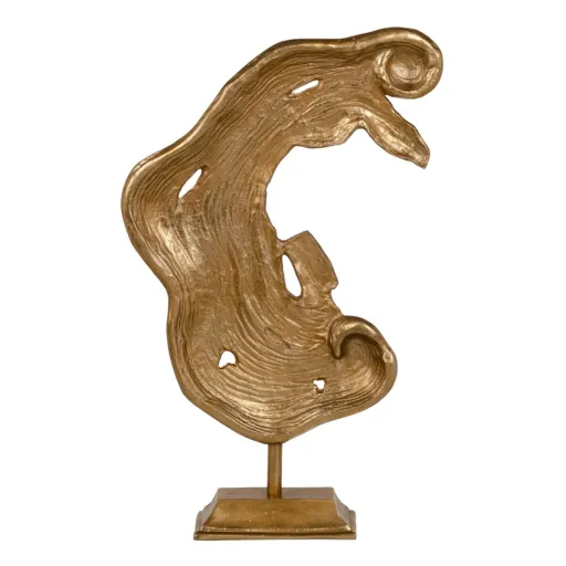 Figura Decorativa Abstrato 39,5 x 11 x 63 cm Dourado