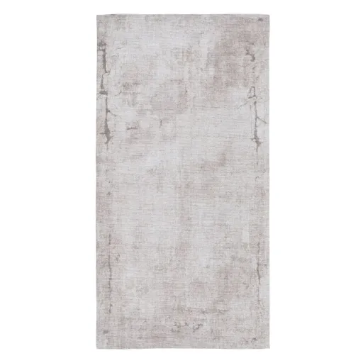 Tapete 80 x 150 cm Poliéster Algodão Taupe