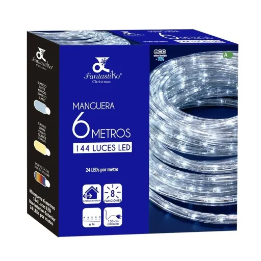 Faixa de Luzes LED Branco Natal 1,5 m