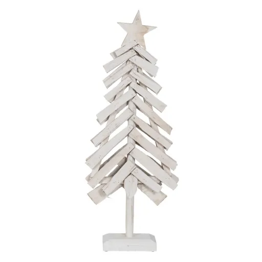 Árvore de Natal Branco Madeira de Paulónia Árvore 34 x 11 x 90 cm