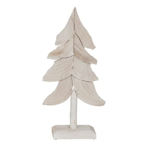 Árvore de Natal Branco Madeira de Paulónia Árvore 29 x 12 x 62 cm