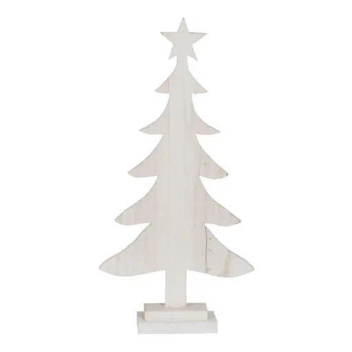 Árvore de Natal Branco Madeira de Paulónia Árvore 40 x 2 x 80 cm