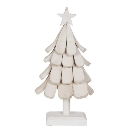 Árvore de Natal Branco Madeira de Paulónia Árvore 31 x 25 x 60 cm