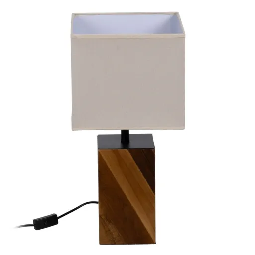 Lâmpada de Mesa Castanho Creme 60 W 220-240 V 25 x 25 x 51 cm