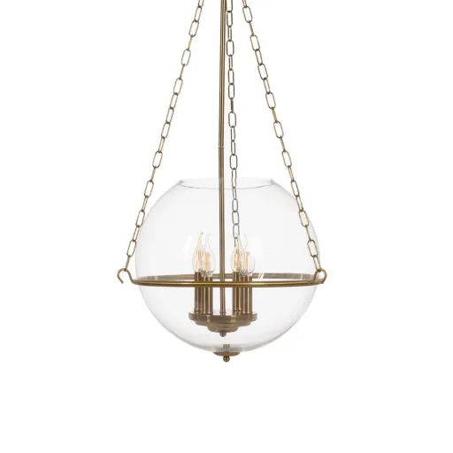 Candeeiro de Teto Dourado Cristal Ferro 220-240 V 40 x 40 x 80 cm