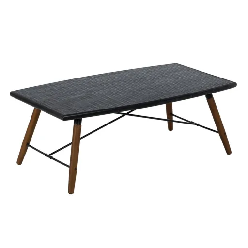 Mesa de Centro OSLO Preto Natural Ferro Madeira MDF 109,5 x 60 x 40,5 cm