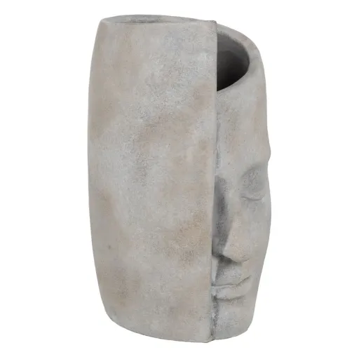 Vaso Cinzento Cimento Face 21 x 18 x 32,5 cm