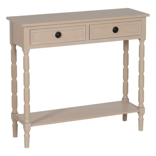 Consola Branco Madeira de Pinho Madeira MDF 90 x 30 x 81 cm