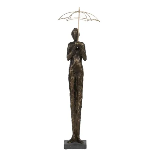 Figura Decorativa Cobre Mulher 18 x 16 x 63 cm