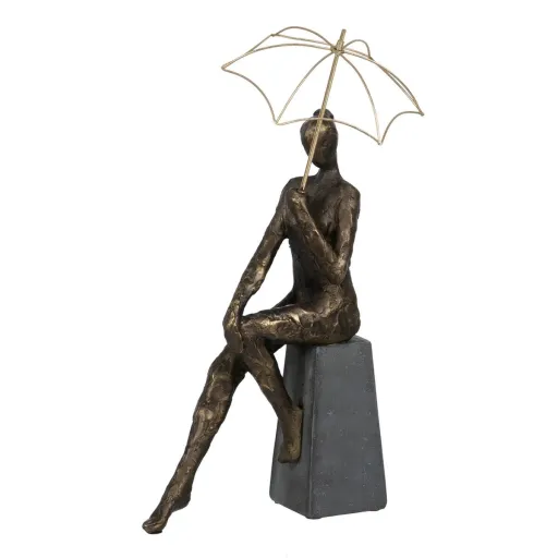 Figura Decorativa Cobre Mulher 25 x 17,5 x 44 cm