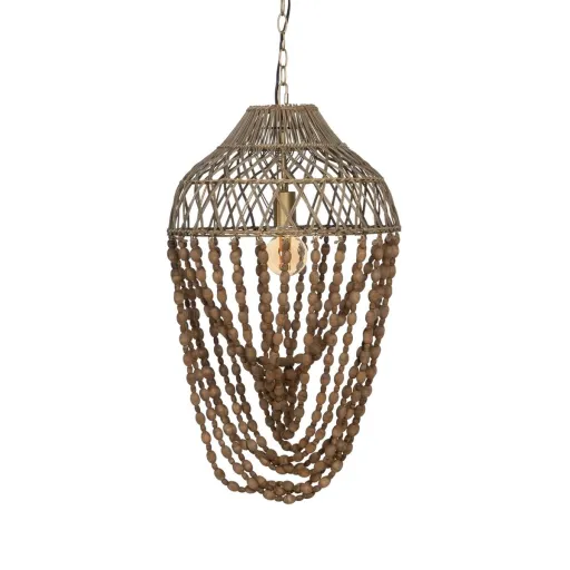 Candeeiro de Teto Natural Metal 220-240 V 42,5 x 42,5 x 76 cm