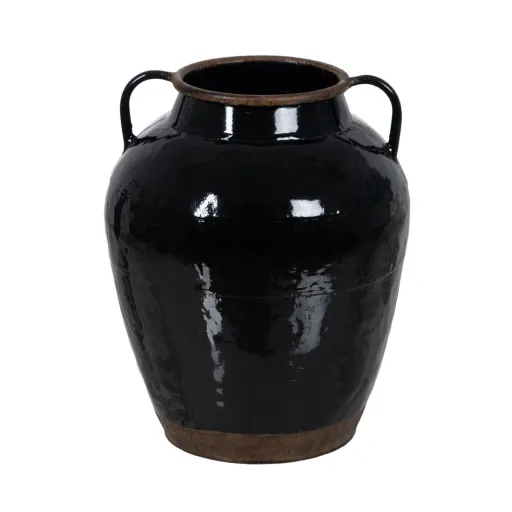 Vaso Preto Ferro 23 x 23 x 28,5 cm