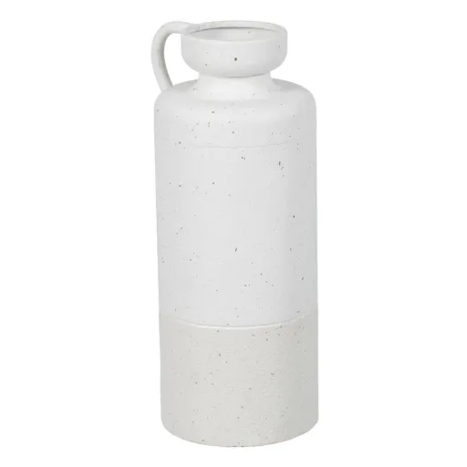 Vaso Branco Ferro 16 x 16 x 40 cm