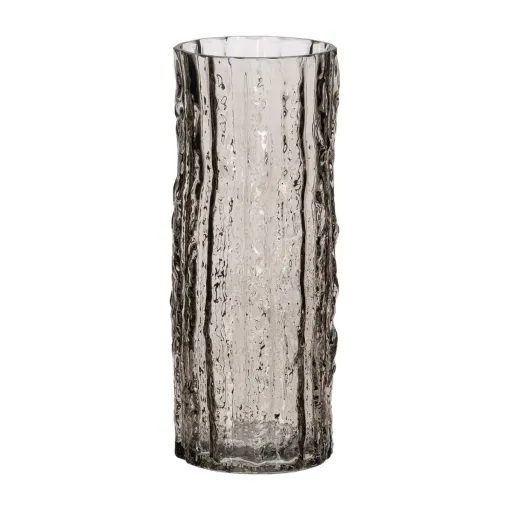 Vaso Cinzento Cristal 10 x 10 x 25,5 cm