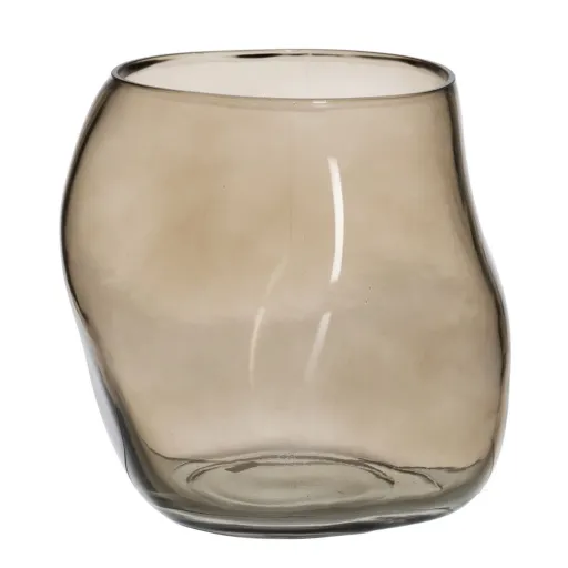 Vaso Taupe Cristal 18,5 x 19,5 x 19,5 cm