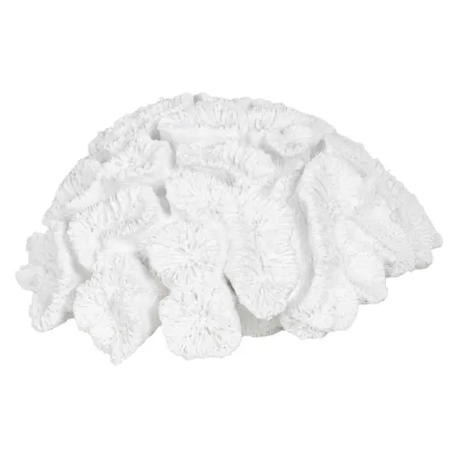 Figura Decorativa Branco Coral 23 x 22 x 11 cm