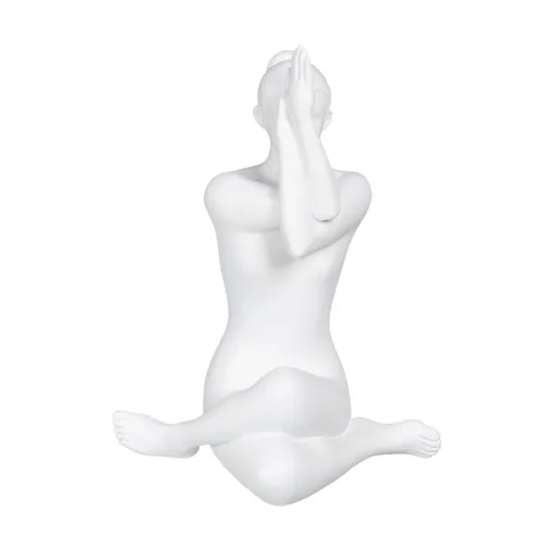 Figura Decorativa Branco 18 x 13 x 24 cm