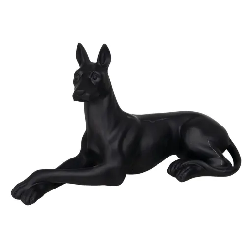 Figura Decorativa Preto Cão 37,5 x 13,5 x 22 cm