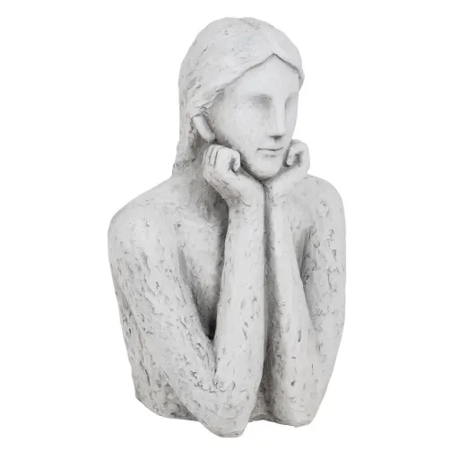 Busto Argila Mulher 35,5 x 27 x 55 cm