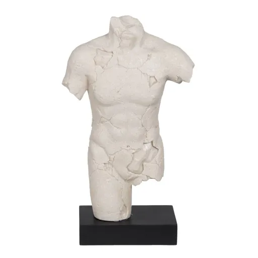 Figura Decorativa Preto Creme 26,5 x 14 x 45 cm