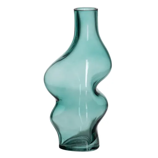 Vaso Verde Cristal 12,5 x 10 x 25 cm