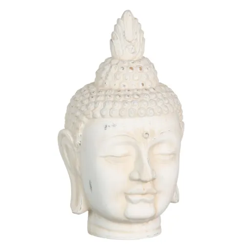 Figura Decorativa Creme Buda Oriental 19 x 18,5 x 32,5 cm