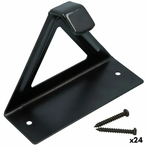 Suporte de Parede para Bicicleta Aktive Preto Metal 15,5 x 12 x 5,5 cm (24 Unidades)