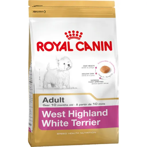 Penso Royal Canin West Highland White Terrier Adult Adulto Frango Milho Pássaros 3 Kg