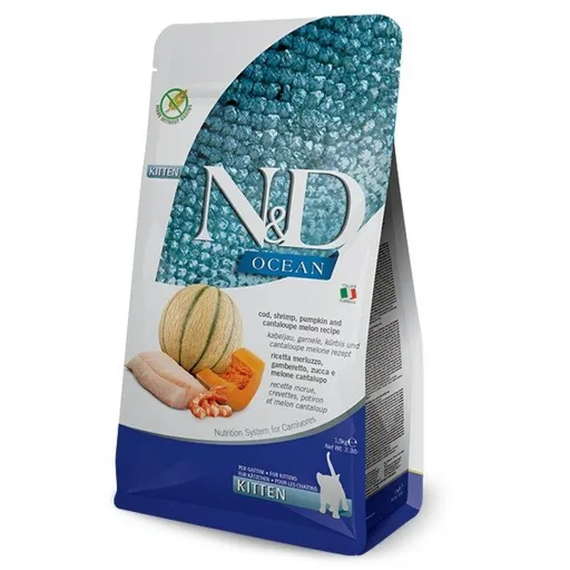 Comida para Gato Farmina N&D Ocean Abóbora Bacalhau 1,5 Kg