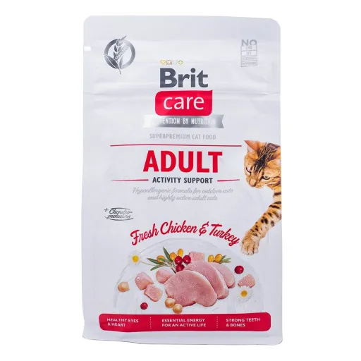 Comida para Gato Brit Care Grain Free Activity Support Adult Adulto Frango Peru 400 g