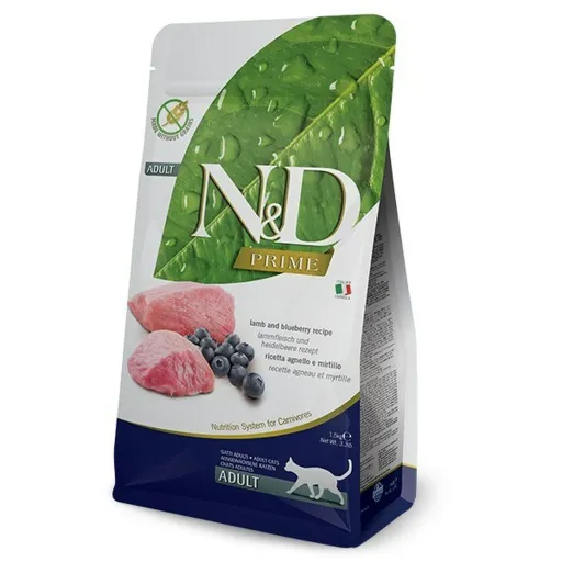 Comida para Gato Farmina N&D PRIME CAT Adulto Mirtilo Borrego 1,5 Kg