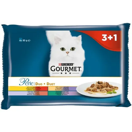 Comida para Gato Purina   Frango Vitela Borrego Pato Javali Coelho 4 x 85 g