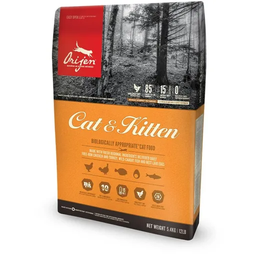 Comida para Gato Orijen Cat & Kitten Frango Peru 5,4 kg