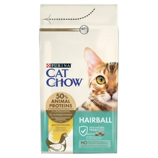 Comida para Gato Purina CAT CHOW HAIRBALL CONTROLL Adulto Frango 1,5 Kg