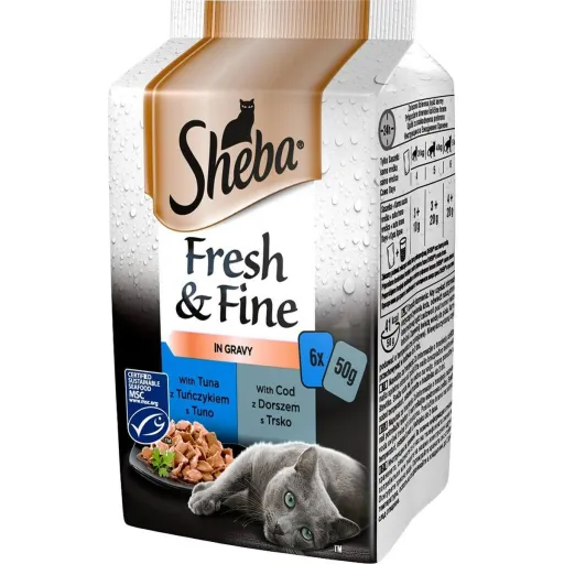 Comida para Gato Sheba Atum Bacalhau 300 g