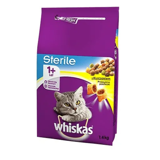 Comida para Gato Whiskas                                 Adulto Frango 1,4 Kg