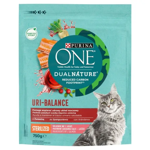 Comida para Gato Purina Dual Nature Uri-Balance Sterilized Adulto Salmão 750 g