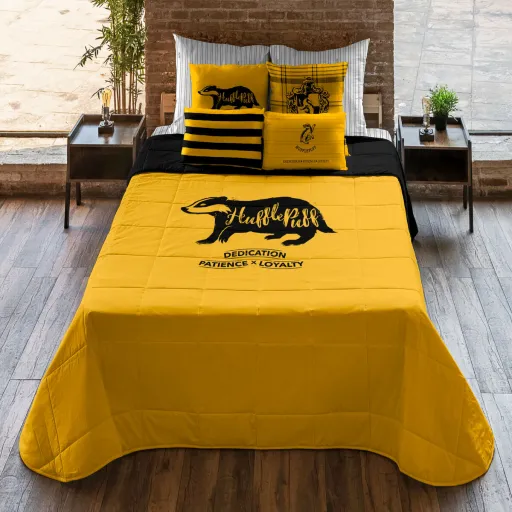 Edredão Harry Potter Hufflepuff Multicolor 250 x 4 x 270 cm Casal