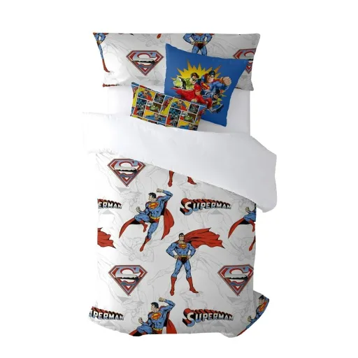 Capa Nórdica Superman Man of Steel Multicolor 175 Fios 220 x 220 cm