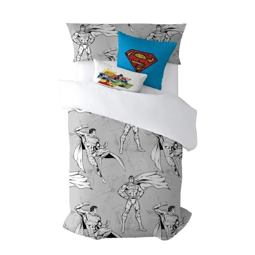 Capa Nórdica Superman Superman Cinzento 175 Fios 220 x 220 cm