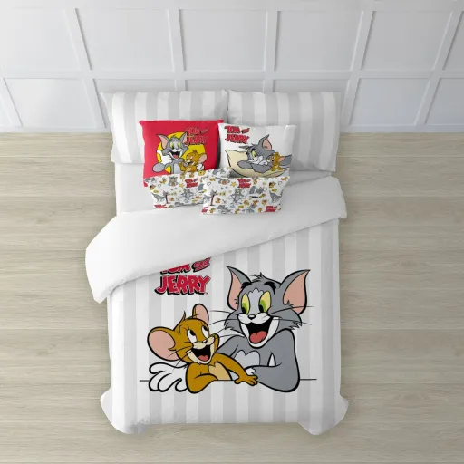 Capa Nórdica Tom & Jerry Tom & Jerry Basic Multicolor 175 Fios 140 x 200 cm