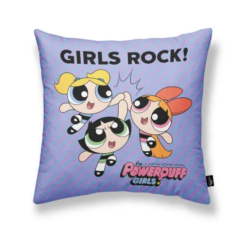 Capa de Travesseiro Powerpuff Girls Girls Rock A Multicolor Lilás 45 x 45 cm