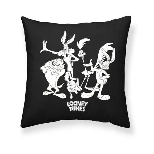 Capa de Travesseiro Looney Tunes Looney B&w A Preto Multicolor 45 x 45 cm