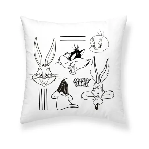 Capa de Travesseiro Looney Tunes Looney B&w B Branco Multicolor 45 x 45 cm